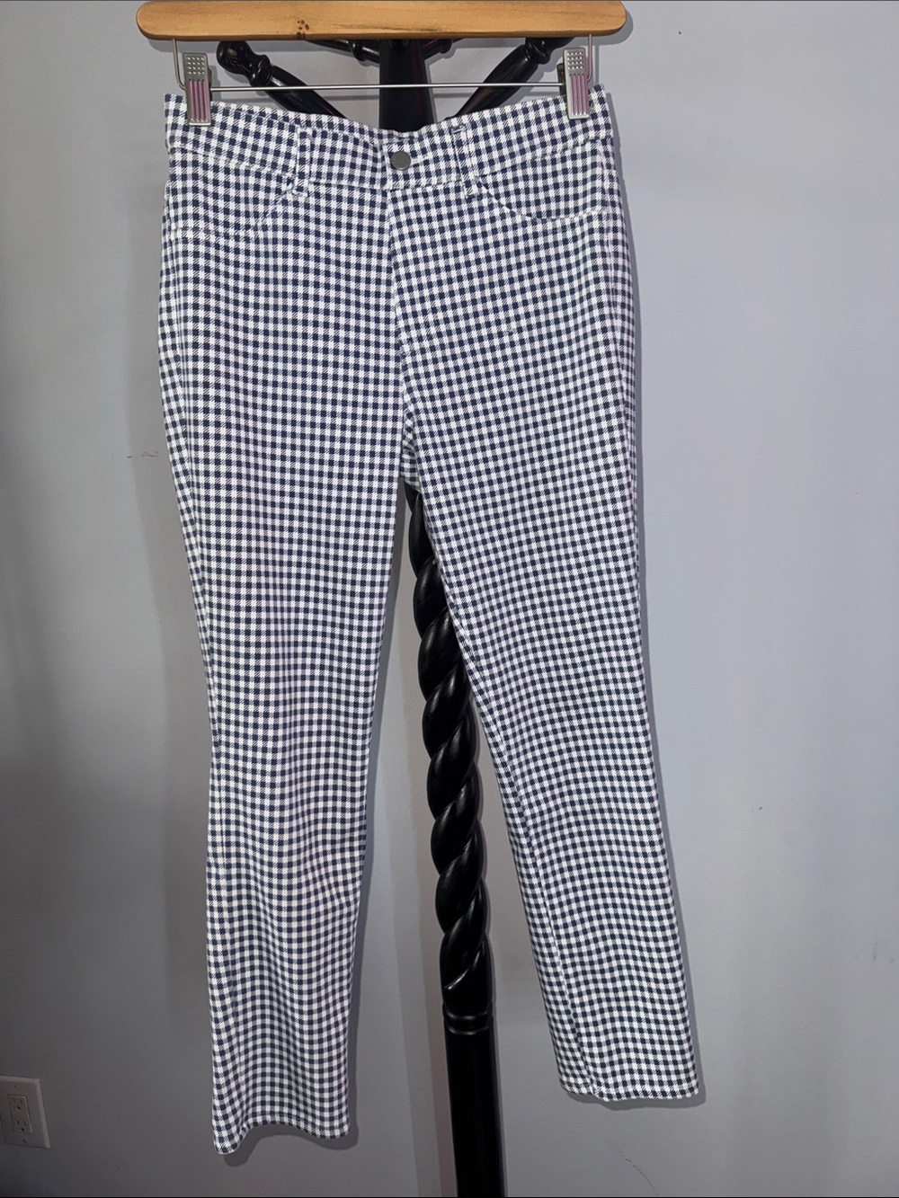 Uniqlo Bright Blue & White Gingham Leggings 7.1T